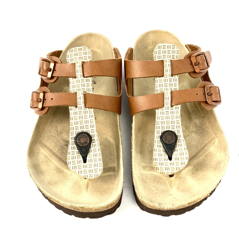 Birkenstocks Papillo Gizeh Double Strap Tan Brown Sandals 37=US 6